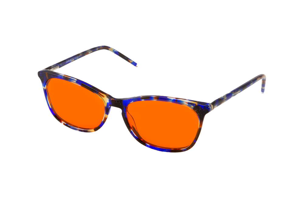Galaxy Blue Light Blocking Glasses Readers Angled View