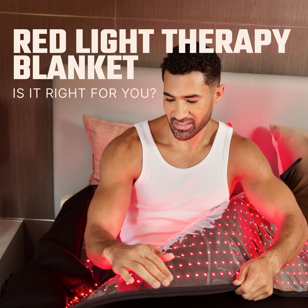 Man Getting Out Of Red Light Blanket